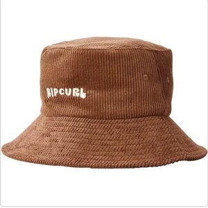 Rip Curl Cord Surf Bucket Hat Brown Curduroy Beach Y2K Beach 90s